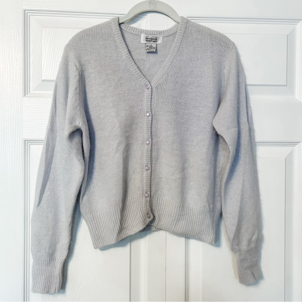 Vintage Light Gray/ Lavender Women's Sweater